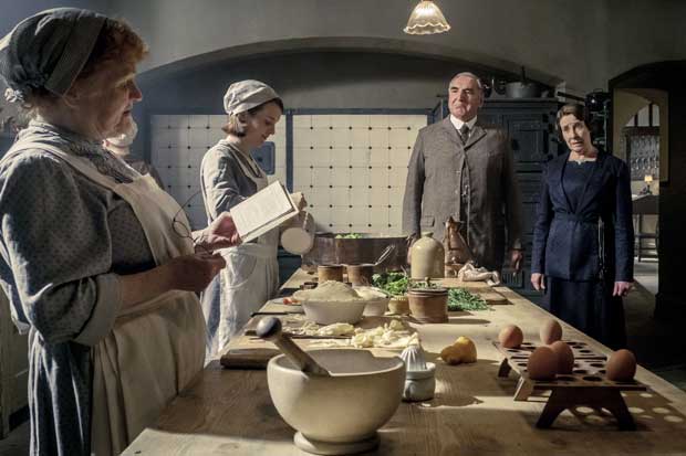 Una scena della serie Downton Abbey.